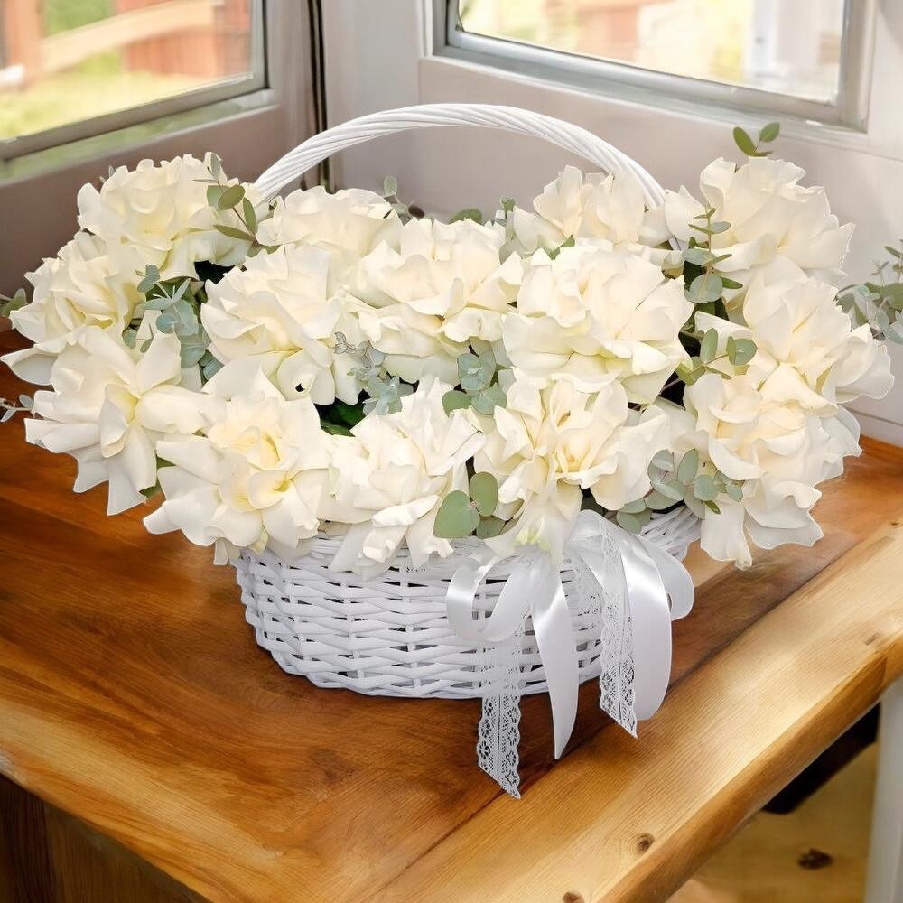 BLUSH ROSE BASKET