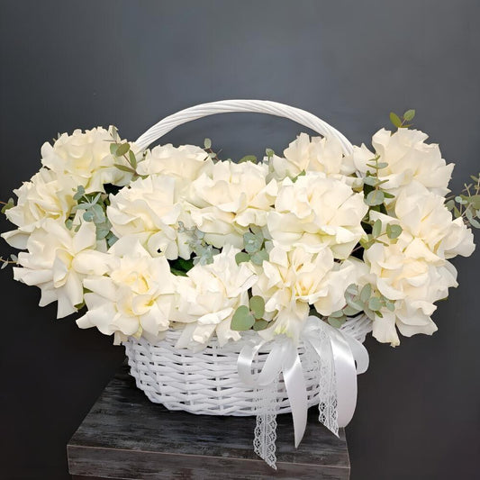 BLUSH ROSE BASKET